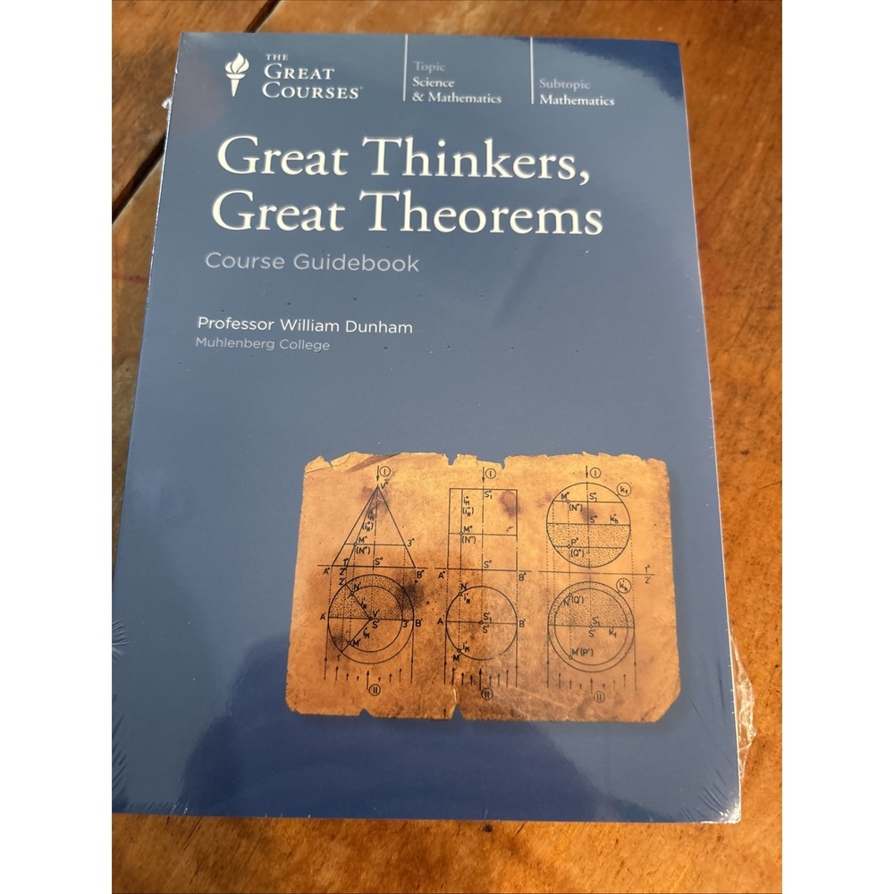 The Great Courses- Great Thinkers, Great Theorems DVD Set & Course Guidebook New